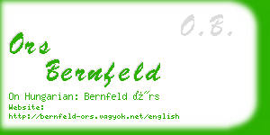 ors bernfeld business card